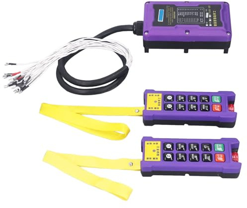 Thonlai Industrial Wireless Crane Remote Control Kit, Dual Speed Electric Lift Hoist Transmitter with IP67, for Cranes Conveyors CNC Coal Mining Machinery (Nylon 2)