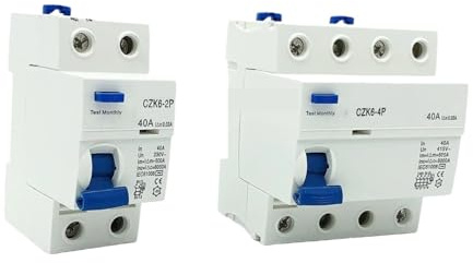 Disjoncteur différentiel électromagnétique 2P16A AC415 30mA 100mA 300mA Type AC 63A Disjoncteur différentiel RCBO Protecteur de fuite d'air(2P25A30MA)