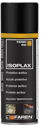 FAREN ISOPLAX, Spray Protettivo Acrilico, Rivestimento Isolante Trasparente, Rapida Essiccazione, Protezione Multi-Superficie, 400ml