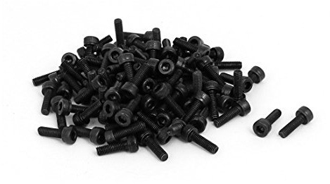 sourcing map 100 Stück M3x10mm Zylinderschrauben Vollgewinde Innensechskantschraube Maschinenschrauben Rändelschraube Bolzen Gewindeschrauben Schwarz
