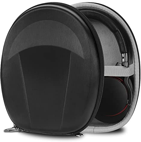 Geekria Shield Headphones Case Compatible with Sony WH-CH720N/CH520/ULT900N, MDRZX750BN and More, Replacement Protective Hard Shell Travel Carrying Bag with Cable Storage (Black)