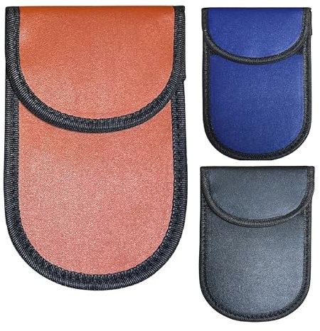 New Horrizon 3-Pack Faraday Pouch For Car keys, Car key Signal Blocker pouch, [LifetimeSupport] Faraday Key Fob Pouch – RFID Signal Blocker for Keyless Car Keys, Anti-Theft Car Key Protector