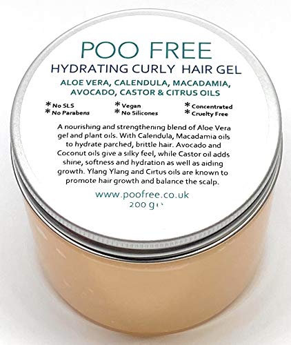 99% Natural GEL HIDRATANTE | RIZOS - ALOE VERA, CALENDULA, MACADAMIA, AGUACATE, RICINO & CÍTRICOS - 200g de POO FREE. Tratamiento Cuero Cabelludo y Crecimiento del cabello. Define, Hidrata y Protege.