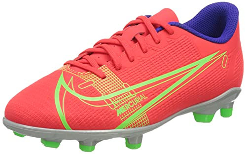 Nike Kinder Jr Vapor 14 Club FG/MG, Bright Crimson/Metallic Silver-Indigo Burst-White-Rage Green, 36 EU