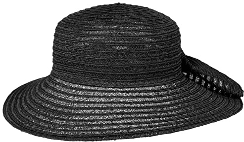 Mayser Cilina Hut Flapper mit Schleife Made in EU Damen Frühling Sommer schwarz One Size