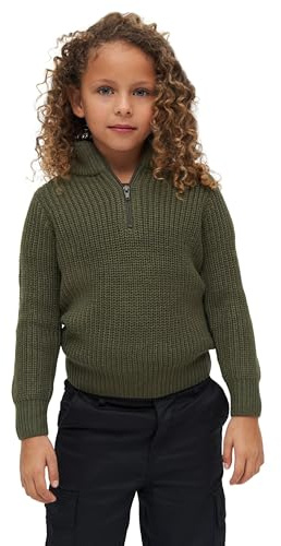 Brandit Kids Marine Pullover Troyer Olive Size 10 (tag Size 134/140)