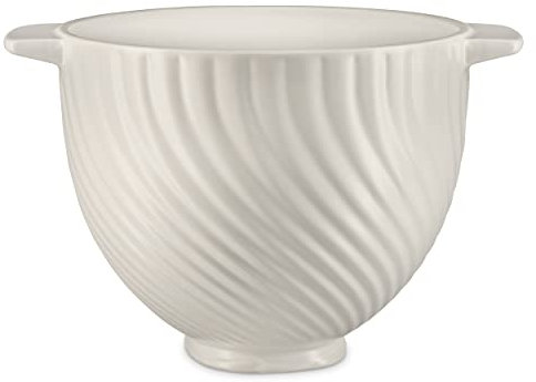 KitchenAid 5 Quart Ceramic Bowl for All 4.5-5 Quart Tilt-Head Stand Mixers KSM2CB5MR, Meringue
