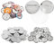 200 Stück Buttons Selber Machen, Dyna-Living Buttonrohlinge 25mm/0.98in Metall Runden Badge Button Pin Kit, DIY Ansteckbuttons Set mit Sicherheitsnadel, Leeres Buttons Anstecker für Souvenirs
