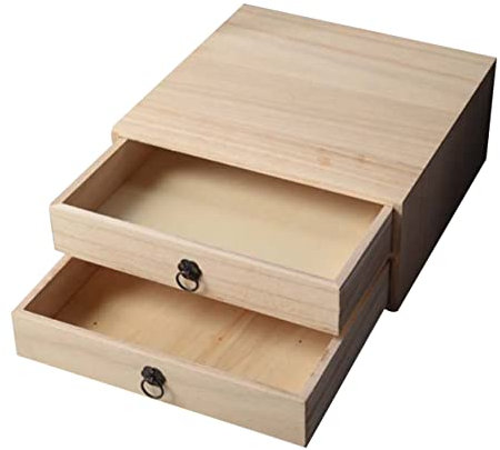 Homoyoyo Holz Desktop Storage Box Für Kleinigkeiten Aufbewahrungsbehälter Aus Holz Für Schreibtisch Organizer in Schubladenform Für Schlüssel Und Schreibwaren