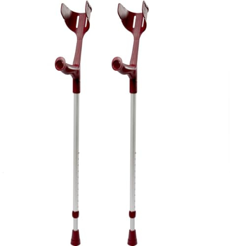 Pulox - Magic-Soft - Unterarmgehstütze mit Soft-Grip - max. 130 kg - Paar (2 Stk.) - Weinrot
