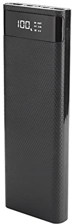 PenRux Tragbares Ladegerät, Tragbares Dual-USB-Ladegerät, Schlanker Reise-Akku, 10K-Akku, USB-C-Schnelllade-Backup-Powerbank für BC1.2, IOS, HW, (Black)