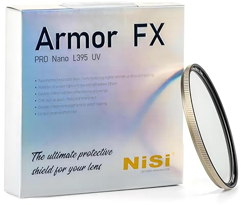 NiSi Filtro Armor FX UV 46mm de Protección para Lentes de Cámara | Nano Coating L395 Protector, Vidrio óptico, Recubrimiento Pro Nano A Prueba de Explosiones
