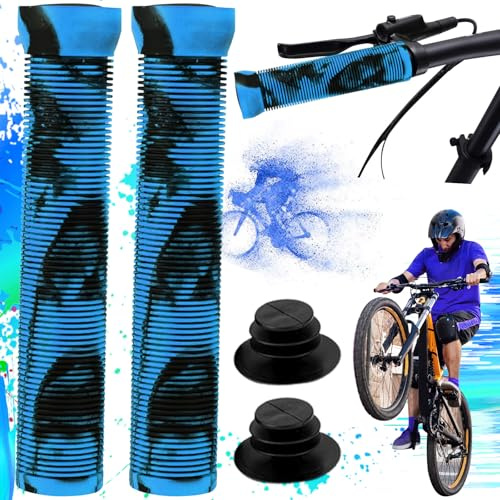 SoundZero 1 paio di impugnature antiscivolo per bicicletta, manubrio da 22 mm, impugnature per bicicletta MTB in gomma, impugnatura ergonomica in gomma per mountain bike, BMX per bicicletta, maniglie