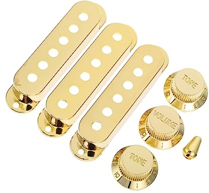 ULDIGI Goldene Humbucker Tonabnehmerabdeckungen aus Kunststoff 7 Stück Rostfrei und Schützend Robustes Gitarrenzubehör für E-gitarren für Bühnengebrauch