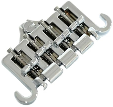 Gitarrenbrückenteile 3 Punkt 4 String Bass Brücke Saitenhalter Chrom Für EP Gitarre Teile