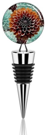 Dahlia Flower Bottle Stopper Beverage Bottle Sealer Reusable Wine Stopper Personalised Champagne Stopper Unique Wine Bottle Corks Keep Fresh Suitable for Standard
