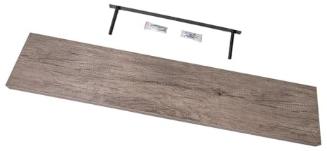 Velano Wandregal - Bücherregal - Schweberegal 118x23.5 Braun Eiche | Regal Wand - Regalbrett - Küchenregal - Bücherregal Kinder - Deko Wohnzimmer - GewürzregalHolz - Wanddeko Regale Boho Deko