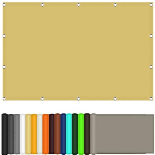 Voile D'Ombrage,Filet d'ombrage 170 x 290 cm Protection Solaire Voiles Ombrages Rectangulaire Bâche Dombrages avec Corde pour Jardin Terrasse, Couleur Crème