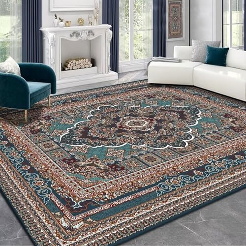 estera de la silla para pisos de alfombra， Alfombra de cocina for comedor, alfombra de dormitorio, alfombra de tacto suave, alfombras lavables de diseño Vintage de retales coloridos for decoración del