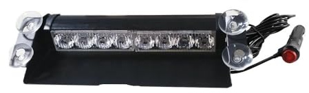 WRWRW 8 LED Strobe Flash Warning Lamp EMS Polizia Auto Lampeggiante Faro Lampeggiante Vigili del Fuoco Fendinebbia Emergenza Luce LED 8 LED Ambra Bianco Rosso Blu(Blue)