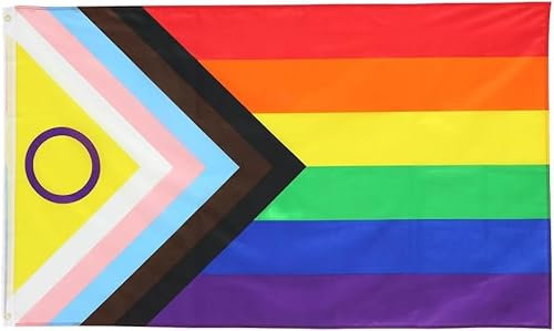 Bandera grande LGTBIQ+ para exteriores, 225 x 150 cm, bandera gay, balcón reforzado y 2 ojales de metal, bandera XL (LGTBIQ+, 225 x 150 cm)
