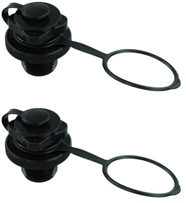 Inflatable Boat Air Valve, 2pcs Anti-Leakage One-Way Inflation Replacement Bungs Screw Valve Airbed Plug, for Air Retention in Rubber Dinghy, Raft, Kayak, Pool Boat, and Inflatable Airbeds