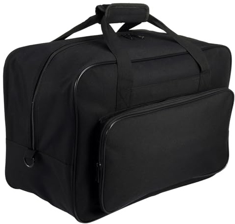 46 x 23 x 32 cm Sac de transport pour machine à coudre en tissu Oxford avec poignées de transport, bretelles, plusieurs poches, étanche, protection contre l'usure, sac de transport portable pour les