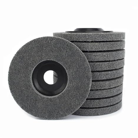 Roue de polissage en fibre Disque abrasif non tissé en fibre de nylon de 125 mm(10pcs)