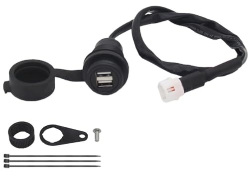 Wodsty Cargador USB para motocicletas Mt-07/Mt-09/Mt-09 Sp, Fz-07/Fz-09, Xsr700/Xsr900, Ter 700/900/900 Gt, accesorio de coche de 12 V, color negro