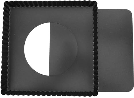 CONGARTENO Teglia Quadrata per Pizza con Fondo Rimovibile Teglia Profonda in Acciaio al Carbonio Antiaderente Accessorio per Forno per Pizze Farcite e Dolci Fatti in Casa 21X21X25 CM