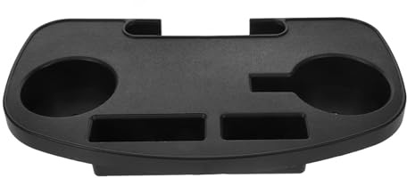 Abaodam Portavasos para Sillón Reclinable Negro de Plástico Resistente y Fácil de Mantener, Bandeja Multifunción Adecuado para Actividades al Aire Libre y Camping