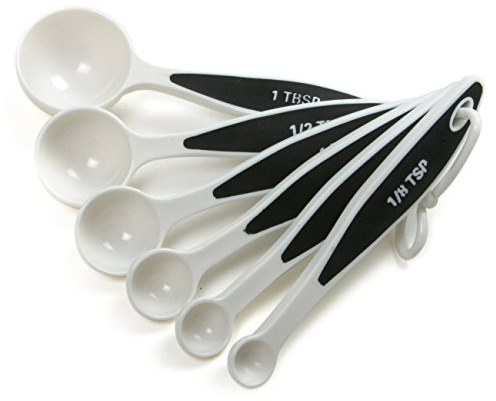 Norpro, White Grip-EZ 6-Piece Measuring Spoons Set, One Size