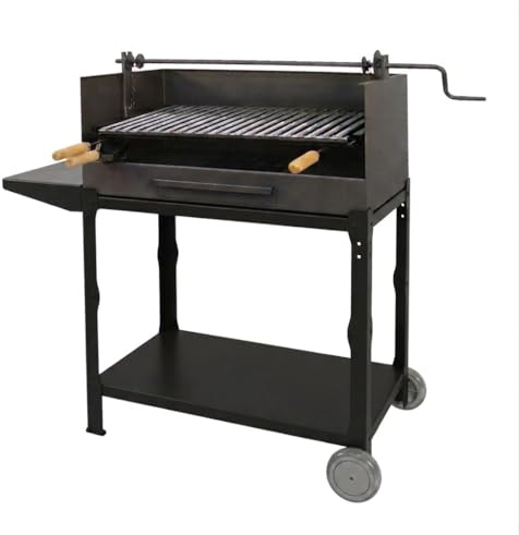 Imex El Zorro 71537 - Barbacoa con elevador y parrilla inox, 72 x 40 x 100 cm, color negro