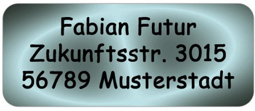 Adress-Etiketten - Adress-Aufkleber Ellipse mit Ihrem Wunschtext, 160 Stück, ca. 56 x 23 mm, für 1 bis 5 Zeilen Text