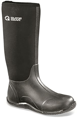 Guide Gear Men’s High Waterproof Rubber Boots for Rain, Mud, Fishing, Hunting Black 12D (Medium)