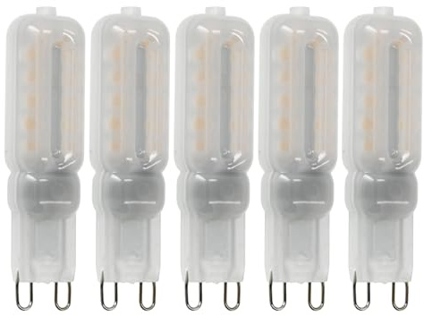JANDEI G9 dimmbare LED-Lampe 5W weiß 3000ºK warm Blister 5 Stück