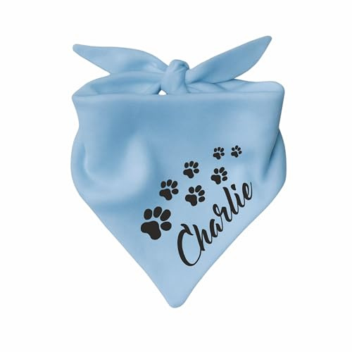 Hunde Dreiecks Halstuch (Fb: hellbau) (Gr. 2 (68 cm)) Name des Hundes