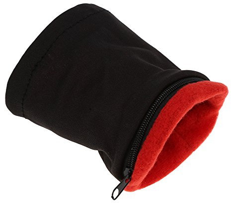 Handgelenktasche, Sport Atmungsaktives Schweißbänder Handgelenk Tasche Beutel Sporttasche Armband Mit Tasche für die Übung Radfahren Joggen(Rot)