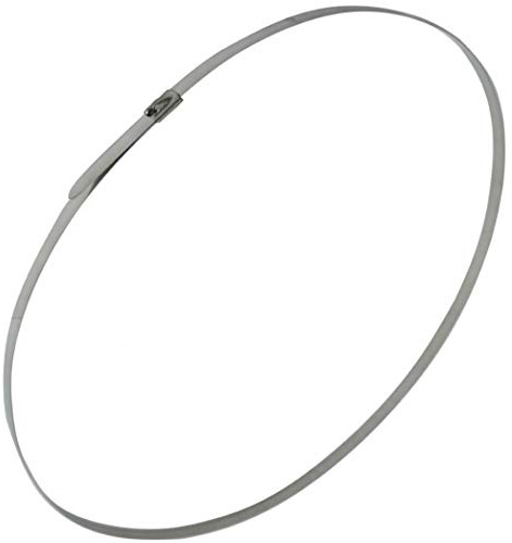 AERZETIX: 7.9mm x 1000mm 100cm 10 Abrazaderas de sujeción bridas metálicas inox acero inoxidable resistente a los ácidos C42162