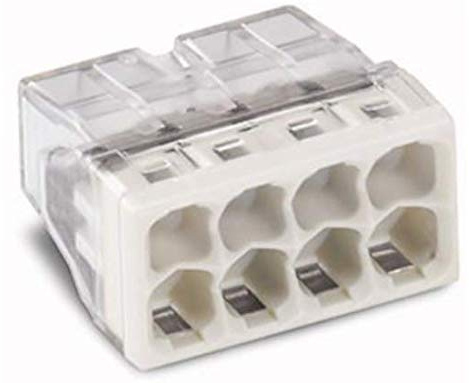 WAGO 2273 COMPACT-Verbindungsdosenklemme wahlweise 2/3/4/5/8-Leiter-Klemme (2273-208, 10)
