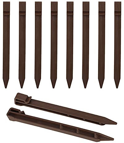 WERTSWF Estaca de anclaje para bordes de paisaje, 20 clavos de plástico duro para tienda de campaña, clavijas de ramas de frutas, pasadores de césped, 25 cm