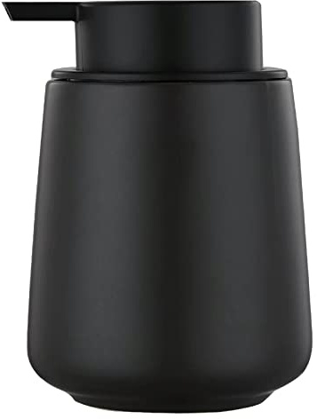 12Oz Black Soap Dispenser - Modern Ceramic Lotion Hand Soap Dispenser with Easy-to-Press Black Pump, Reusable and Refillable Liquid Dish Soap Dispensers for Bathroom & Kitchen