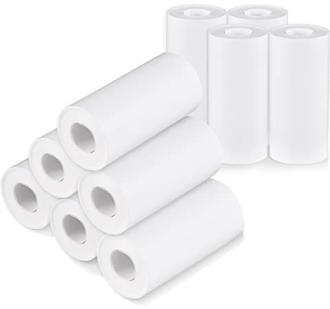 Andoer Rollo de papel térmico 57 x 30 mm papel de impresión para impresora de etiquetas papel de recarga para cámara instantánea para niños, paquete de 10 rollos