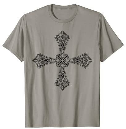Keltisches Kreuz Mandala Henna Tattoo - Irish Gothic Bohemian T-Shirt