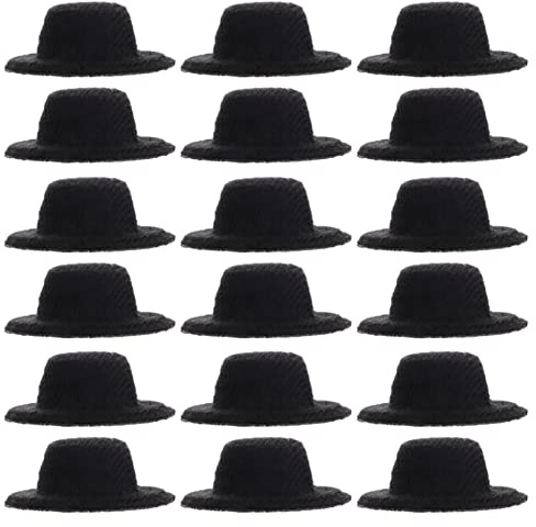 20 Stück Mini-Filz-Zylinder Miniatur- -Hüte Mini-Schwarz-Zylinder Für DIY-Dekoration Partyzubehör Weihnachtsdekoration