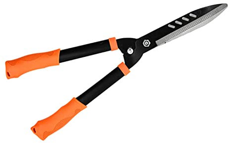TONZN Garden Hedge Shears, Premium Titanium Bypass Pruners Active Hand Shears For Border Trimming Boxwood Ornamental Grass