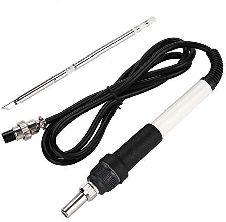 Marhynchus Lötkolben-Kit - Lötgriff und Lötkolbenspitze für DSK T12-D Lötstation - Silikongriff, 75 W, Schwarz, Batteriebetrieben, Bleistiftstil, Industrielle Verwendung, 200-400℃