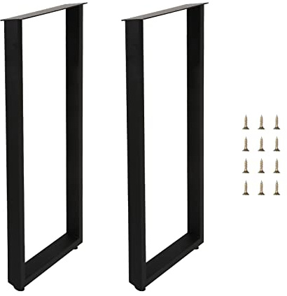 iWEDN 40 Inch Bar Height Table Legs, Heavy Duty Metal Legs for Table, Home DIY Furniture Legs, Set of 2 (40inch Height, 45cm Width, Rectangular)