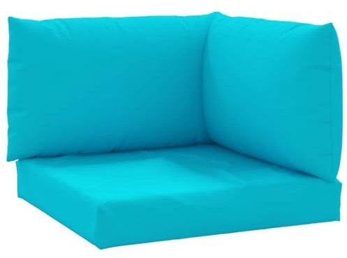 vidaXL Cojines para palés 3 Piezas Tela Oxford Turquesa, cojín palets, cojín jardín, cojín sofá, cojín, cojín Exterior, cojín sofá palés