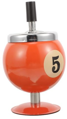 FRCOLOR Billard Aschenbecher Regenfester Aschenbecher Desktop-aschenbecher Aschenbecher Automatische Löschung Haushaltsaschenbecher Aschenhalter Rotieren Eisen Mode Kleiner Aschenbecher